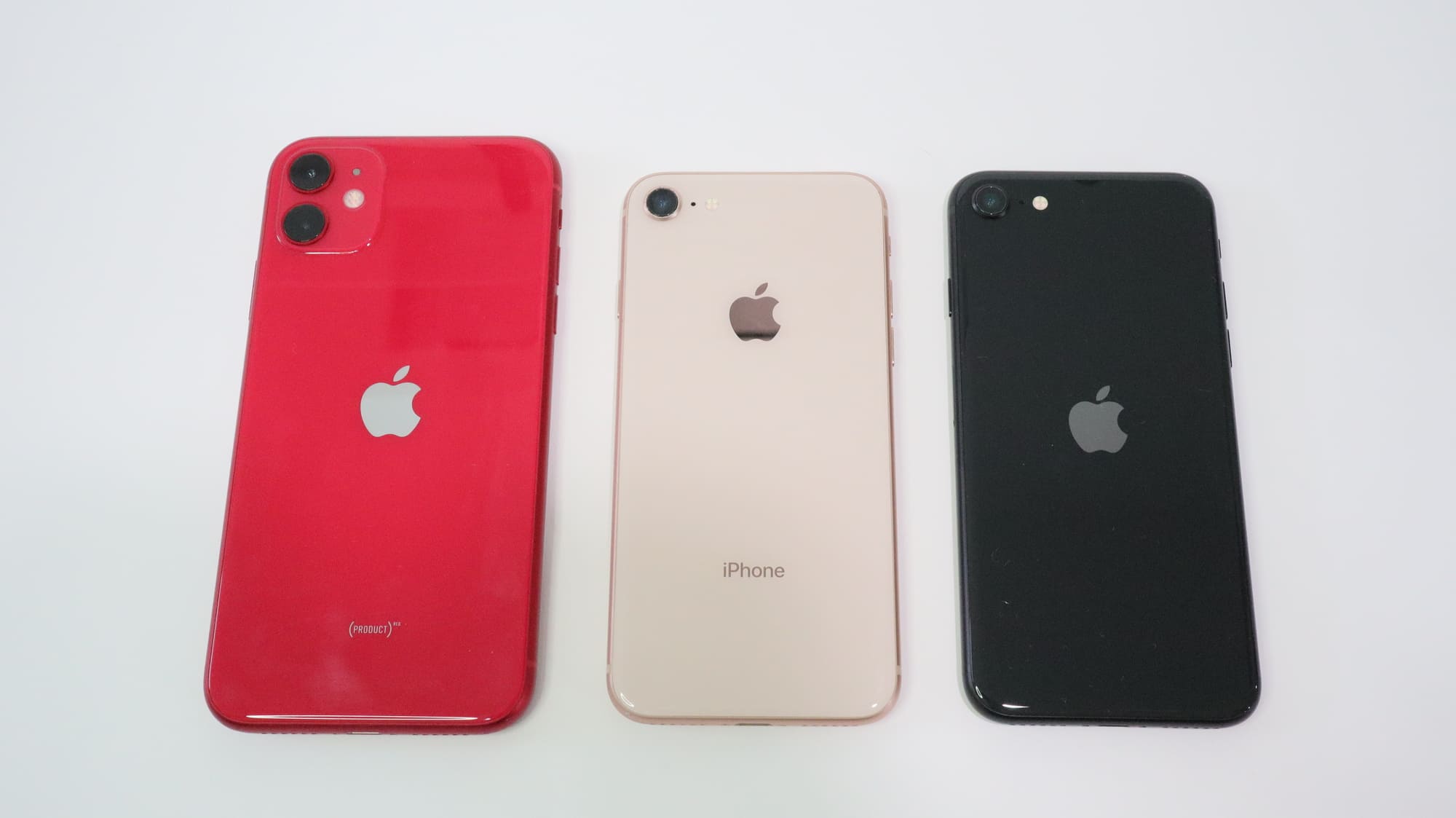 iPhone11とiPhone8とiPhone SE